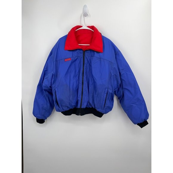Columbia Other - Columbia Vintage Men Size XL Red Blue Reversible Puffer Ski Radial Sleeve Coat